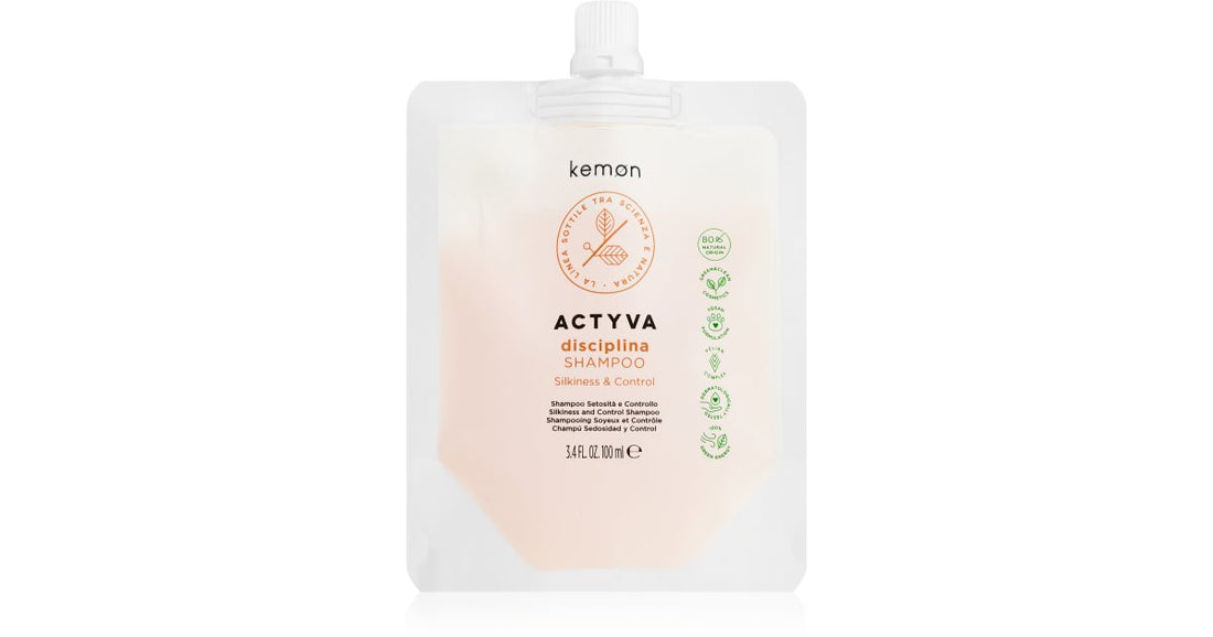 Kemon Actyva Disciplina shampoo rigenerante e idratante per capelli fragili senza lucentezza 500 ml