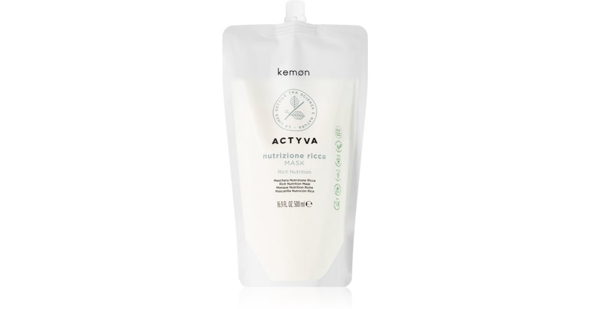 Kemon Actyva Nutrizone Rich maschera έντονο για πολύ ξηρά μαλλιά 500 ml