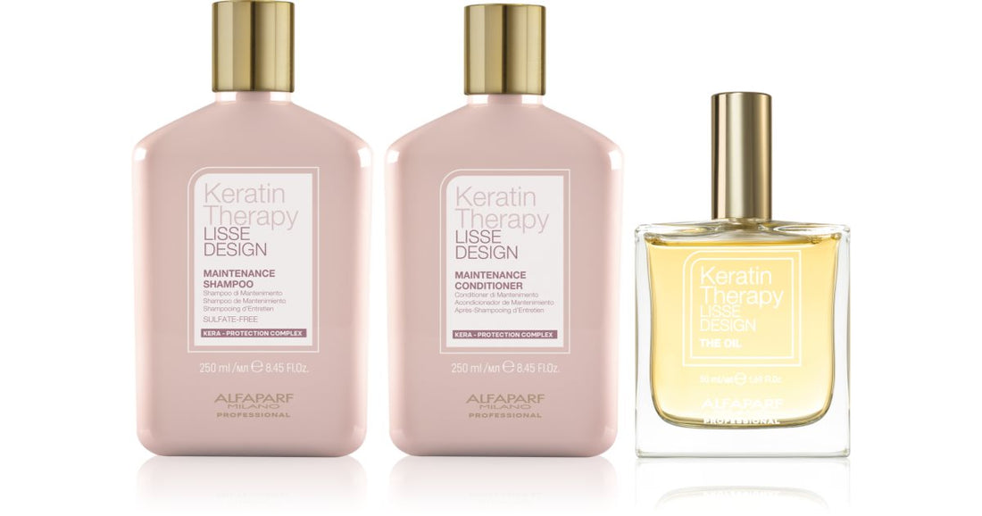 Alfaparf Milano Keratin Therapy Set set per capelli brillanti e morbidi 3 pz