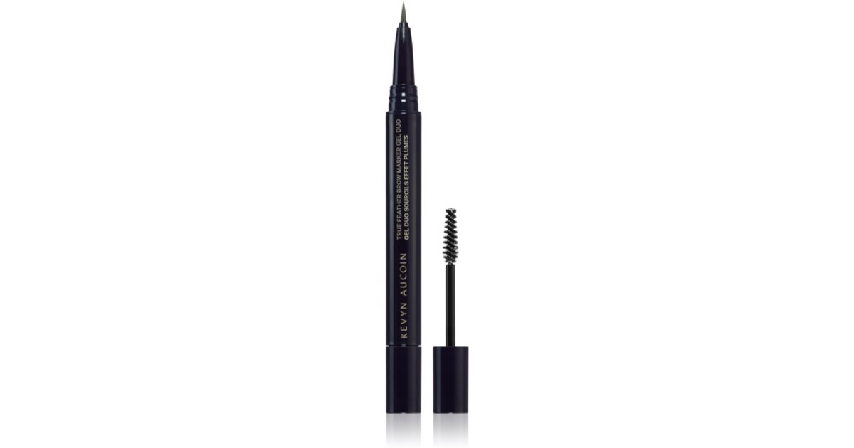 Kevyn Aucoin Creion pentru sprâncene True Feather Brow Marker Gel Duo în culoarea Brunette 0,4 ml