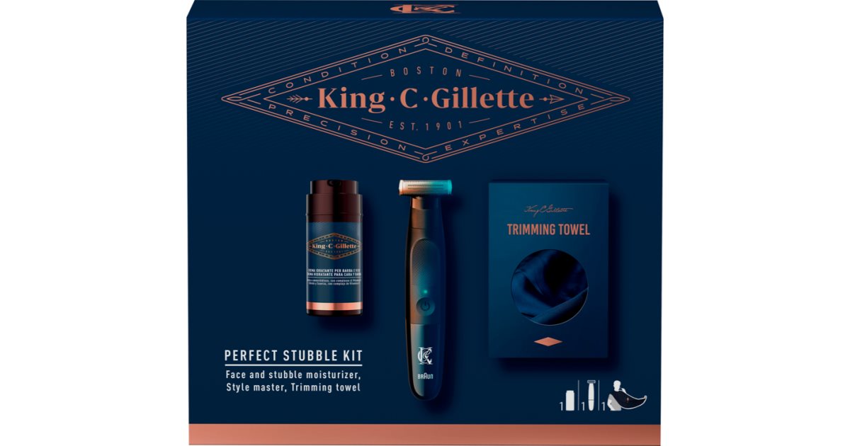 King C. Gillette Styling sæt Perfect Stubble Kit gaveæske til mænd