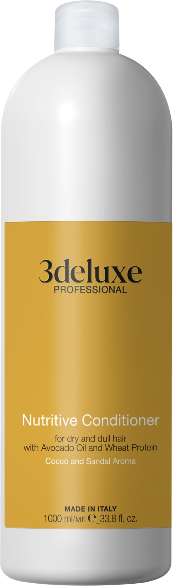 Balsamo nutriente per capelli secchi e indeboliti con olio di avocado e proteine del grano 3DeLuXe Nutritive Conditioner For Dry And Dull Hair With Avocado Oil And Wheat Protein 1000 ml