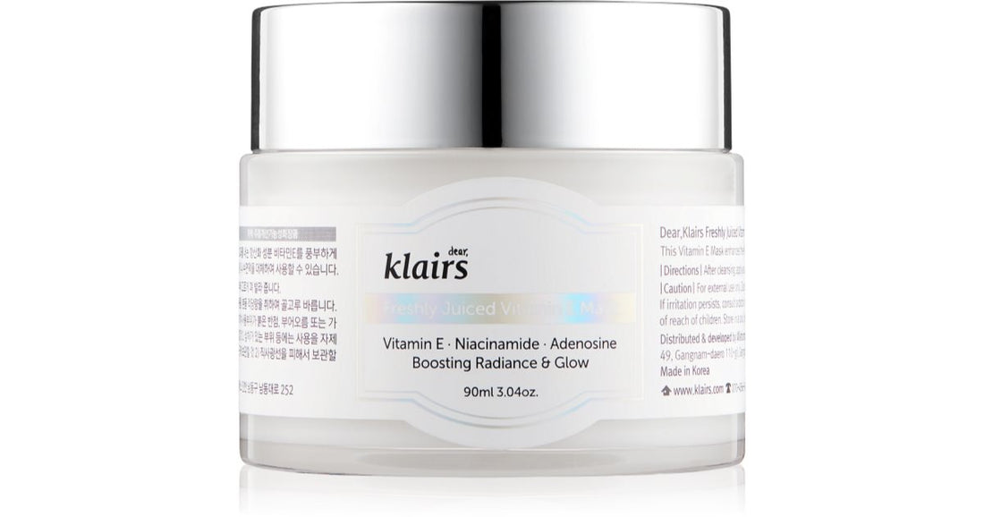 Klairs Fraîchement Jus Maschera avec de la vitamine E 90 ml