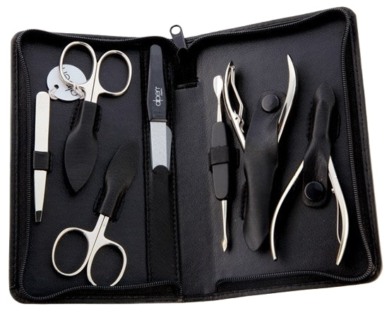 Set manicure, 7 pezzi, 6825, nero Alpen