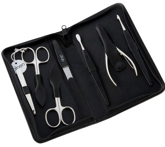 Set per manicure, 7 pezzi, 6826, nero Alpen