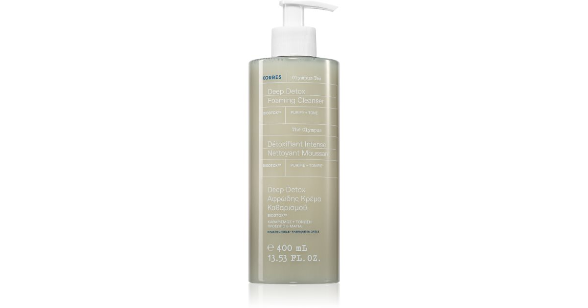 Korres Olympus Tea crema detergente in schiuma 400 ml