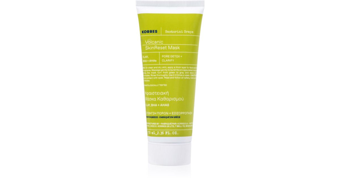 Korres Santorini drue maschera aktivert kullrenser 70 ml