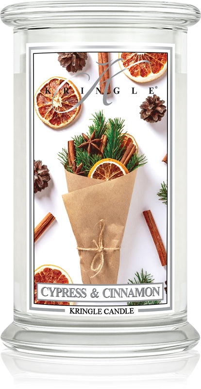 Kringle Candle Cypress &amp; Cinnamon candela profumata 624 g