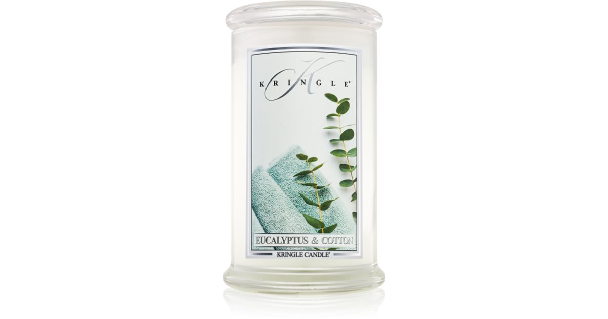 Kringle Candle Bougie parfumée Eucalyptus &amp; Coton 624 g