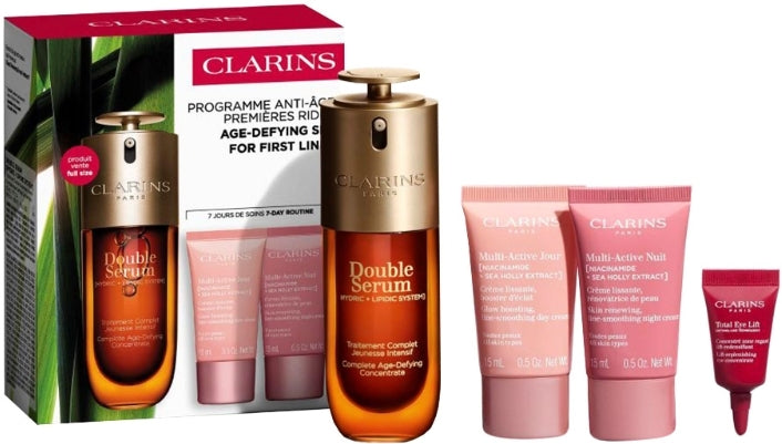 Set Clarins Age-Defying For First Lines (ser/50ml + eye/con/3ml + cr/15ml*2)