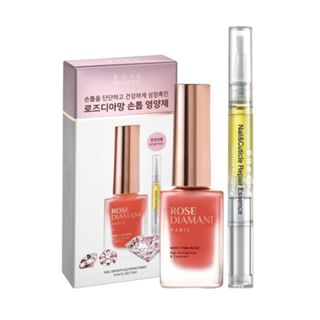 baren - Spezielles Set für Nagelwachstum und -stärkung, glänzende rosa Farbe