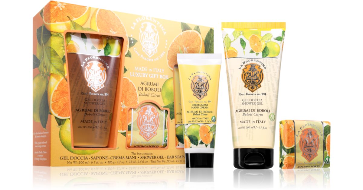 La Florentina Boboli Citrus Coffret cadeau (pour femme) agrumes 3 pcs