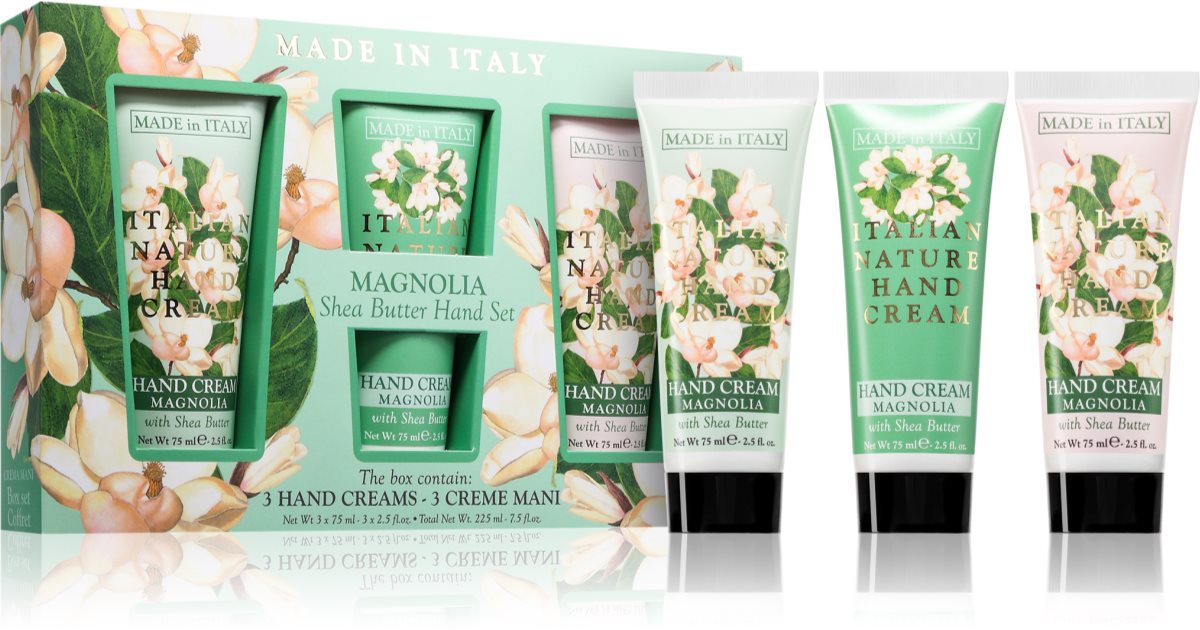 La Florentina Magnolia Shea Butter Set confezione regalo (per le mani) 3 pz