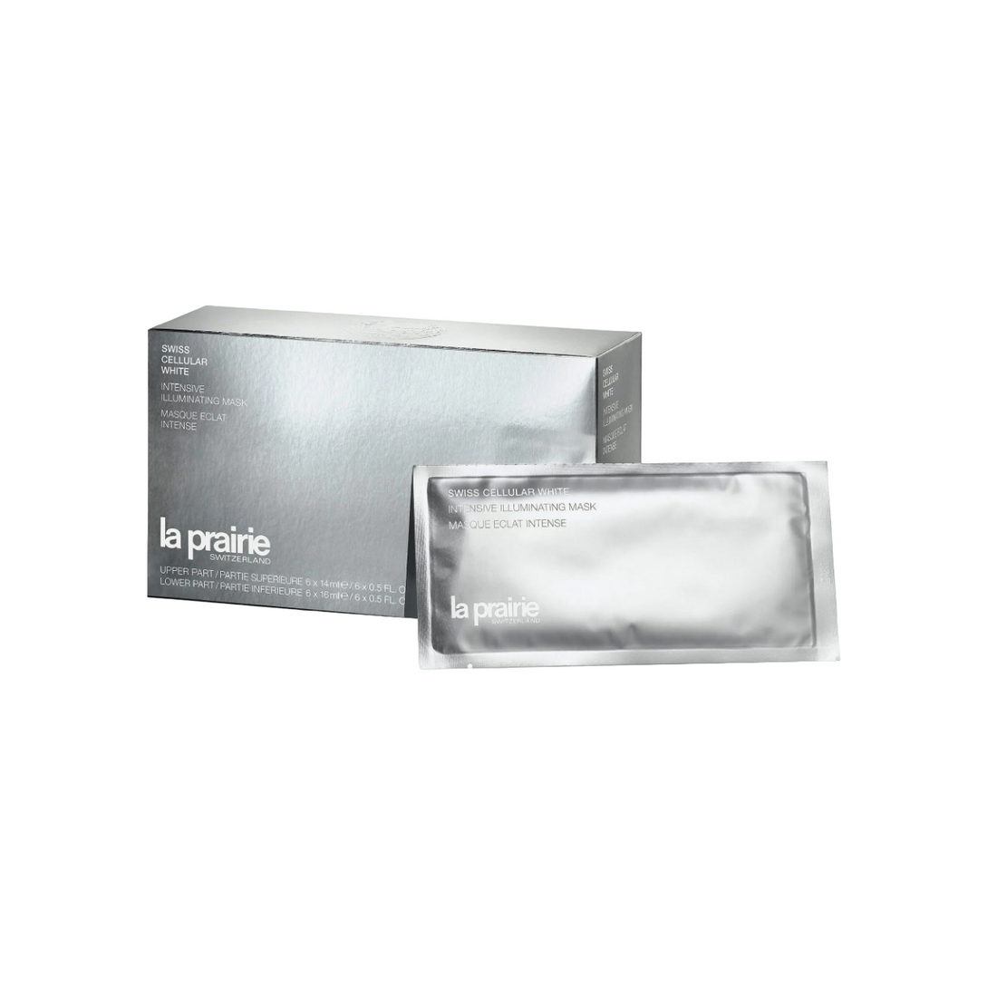 Sarja La Prairie Swiss Cellular Maschera Silottava, tiivistävä ja valaiseva arkki kasvoille päivällä ja yöllä 12 kpl 14 ml