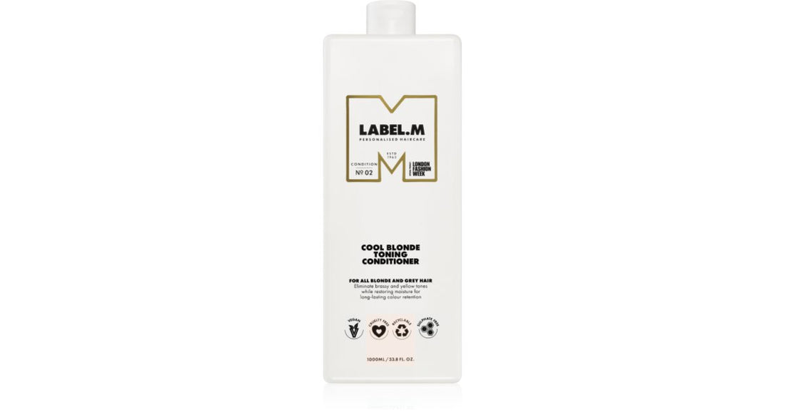 label.m Cool Blonde neutralisierender, feuchtigkeitsspendender Conditioner für Gelbtöne, 1000 ml