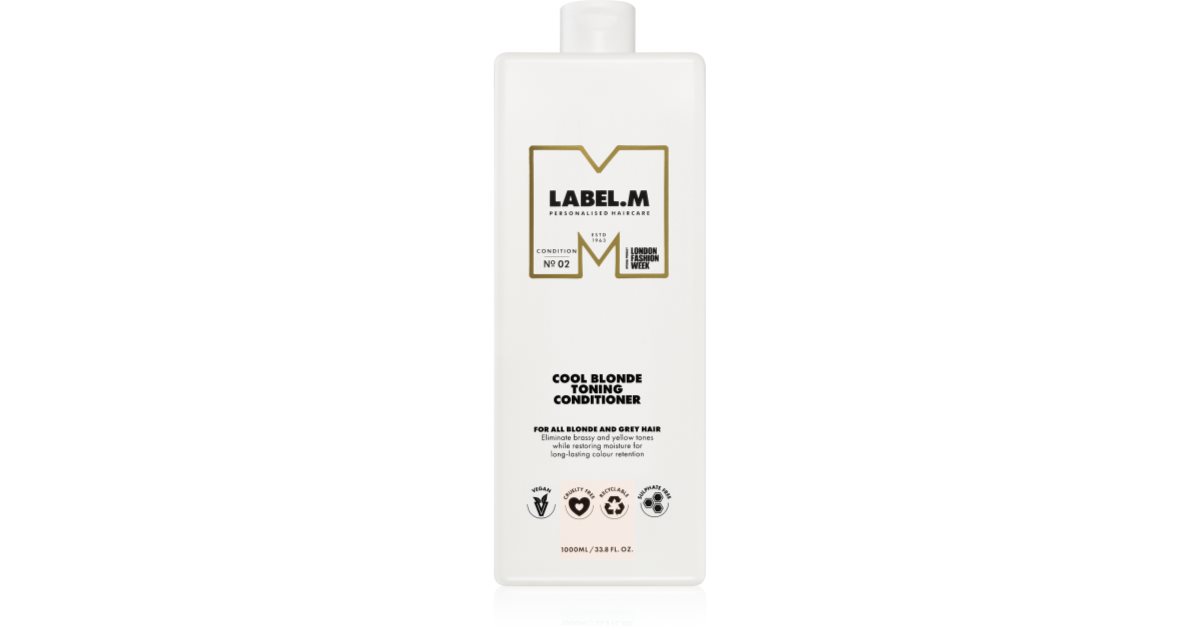 label.m Cool Blonde condicionador hidratante neutralizante para tons amarelos 1000 ml