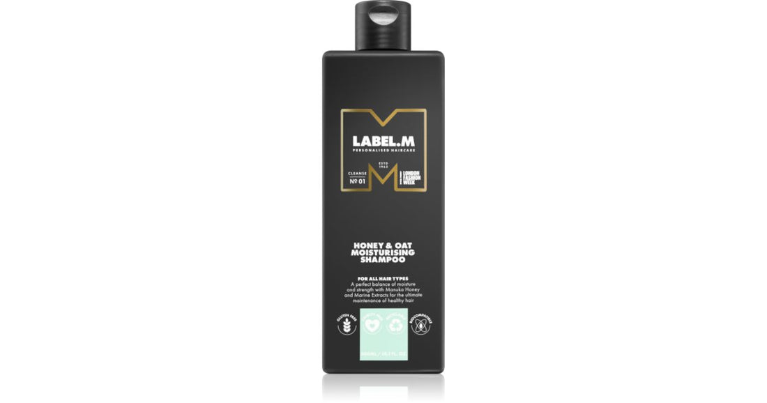 label.m Honey &amp; Oat shampoo idratante per uso quotidiano 1000 ml