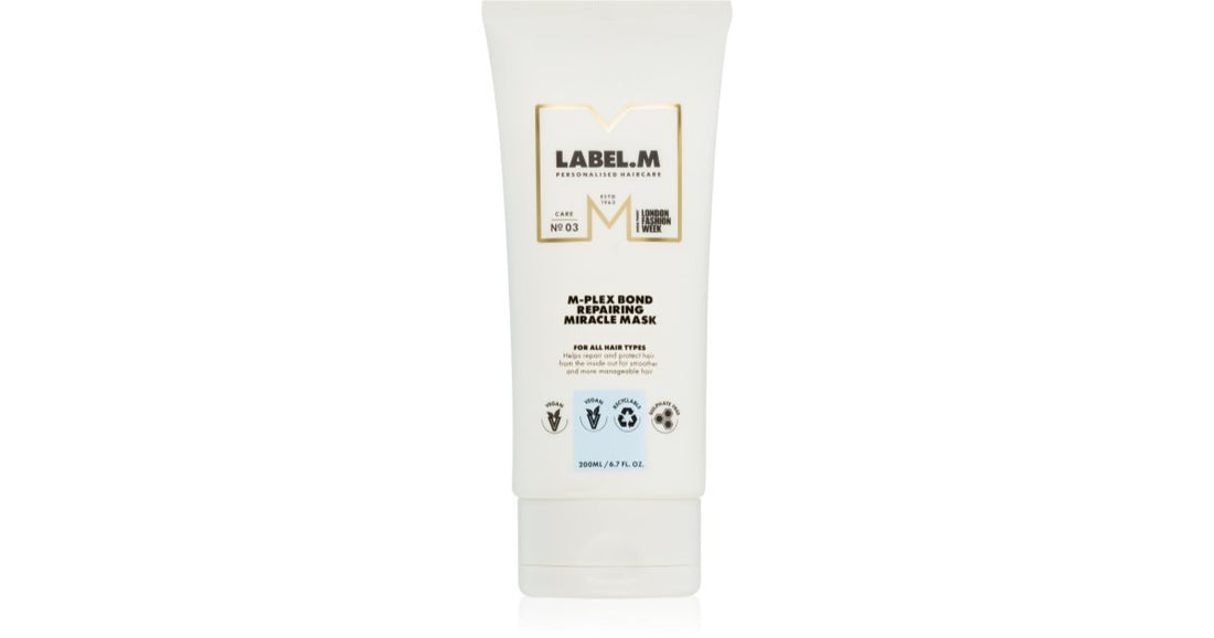 label.m M-Plex Bond Repairing Miracle maschera di nutrimento profondo per tutti i tipi di capelli 200 ml