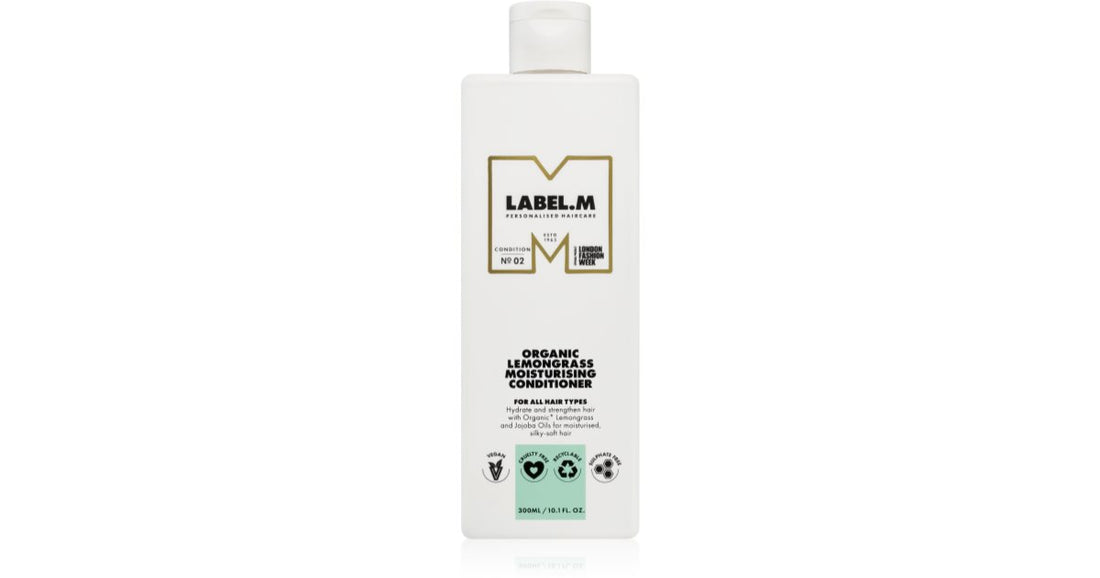 label.m Biologische Citroengras vochtinbrengende conditioner voor alle haartypes 300 ml