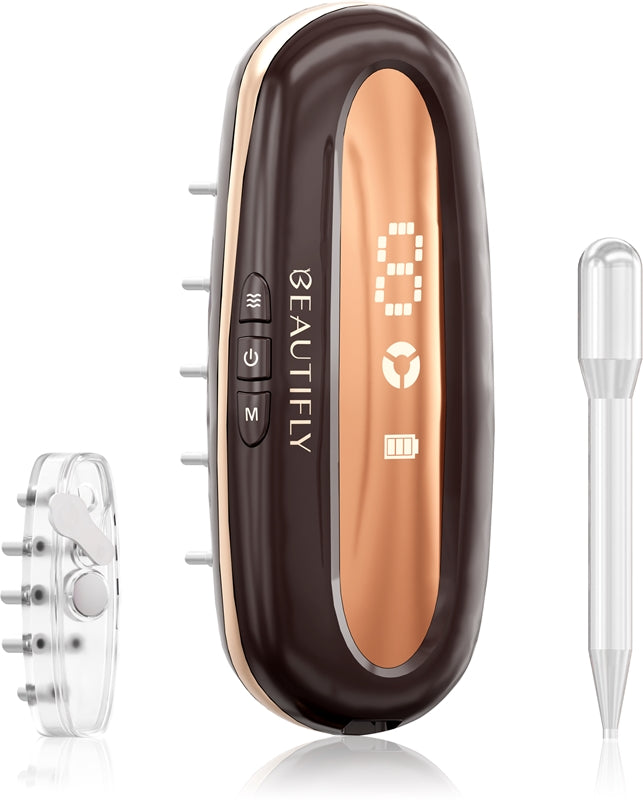 Beautifly LaserBoost Pro dispositivo de masaje para la estimulación del crecimiento del cabello con retroiluminación LED Dark 