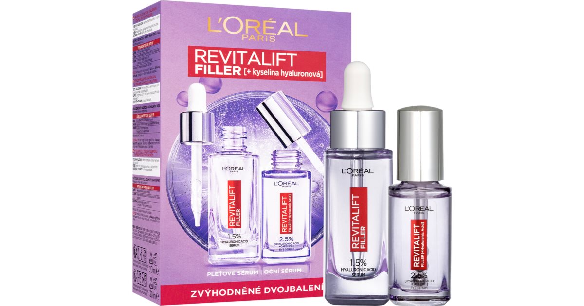 L’Oréal Paris Revitalift Filler ansiktsvårdskit (för ansikte och ögonkontur)