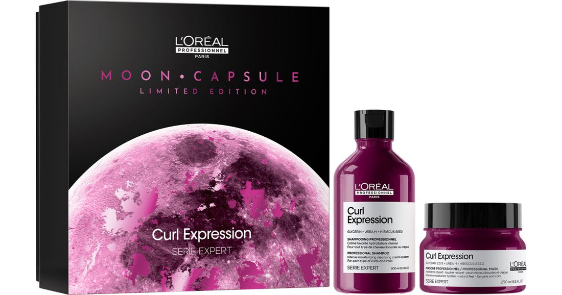 L’Oréal Professionnel Serie Expert Expression σετ για κυματιστά και σγουρά μαλλιά κρέμα σαμπουάν για σπαστά και σγουρά μαλλιά 300 ml + maschera Εντατική ενυδατική κρέμα για σπαστά και σγουρά μαλλιά 250 ml