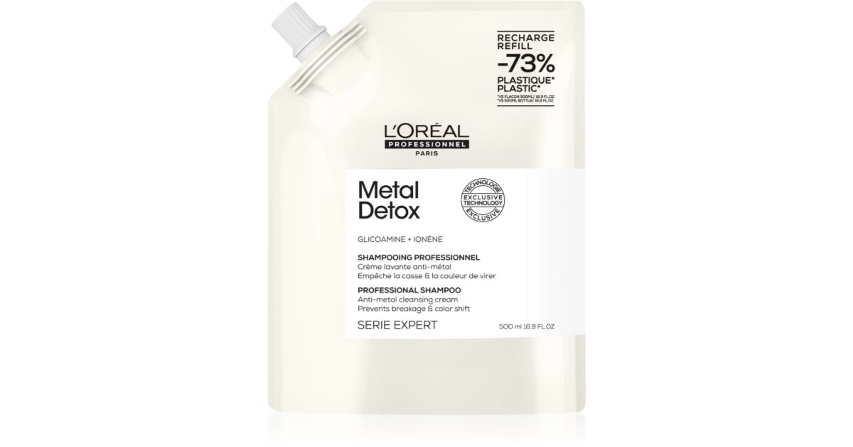 L’Oréal Professionnel Serie Expert Metal Detox dyprensende sjampo for farget og skadet hår 500 ml