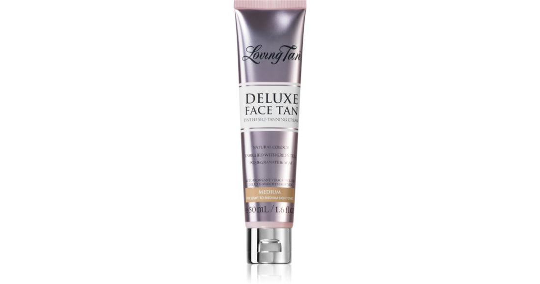 Loving Tan Deluxe Tan zelfbruinende gezichtscrème Donkere kleur 50 ml