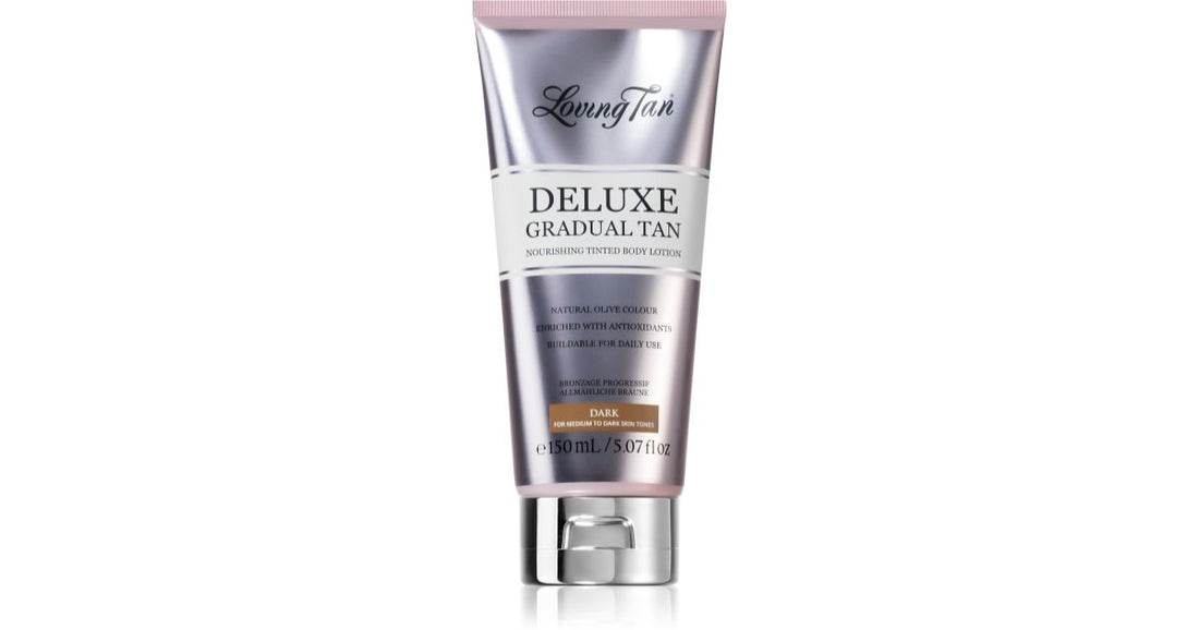 Loving Tan Deluxe Gradual Tan voedende lichaamsmelk om de donkere bruine kleur te versterken 150 ml