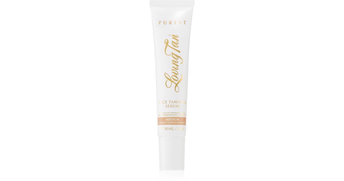 Loving Purest självbrunande ansiktsserum Mörk färg 30 ml