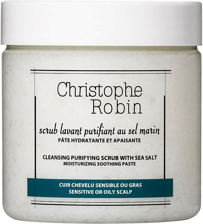Christophe Robin Cleansing Purifying Scrub with Sea Salt — shampoo scrub purificante 250 ml