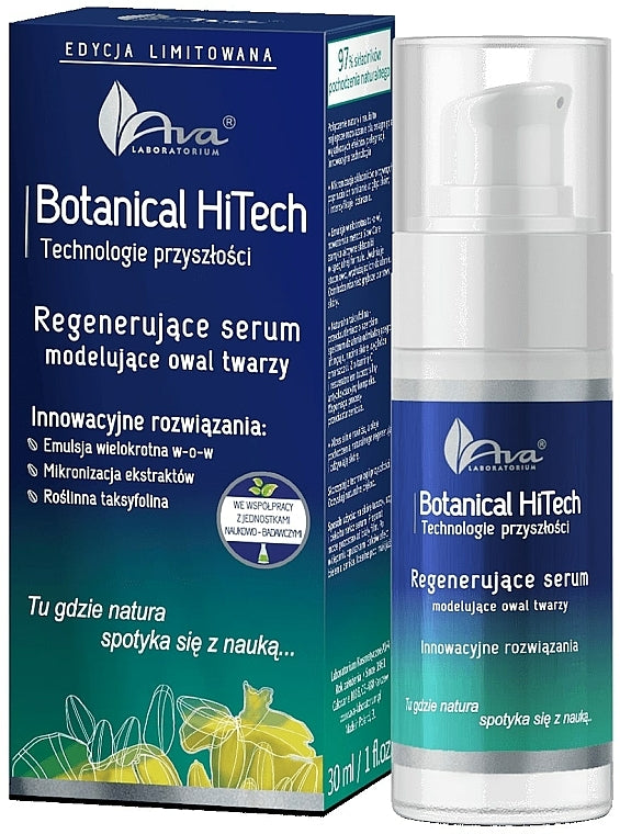 Siero viso rivitalizzante modellante AVA Laboratorium Botanical HiTech Regenerating Serum Modeling Face Oval 30 ml