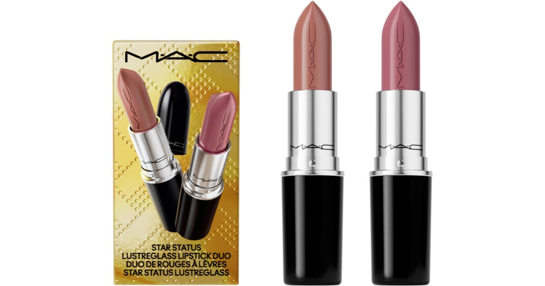 MAC Cosmetics Caixa de presente para lábios Holiday Star Status Lustreglass Duo 2 peças