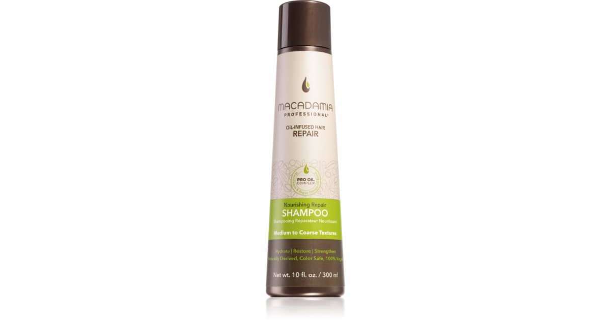 Macadamia Naturlig olie nærende shampoo reparerende fugtgivende effekt 1000 ml