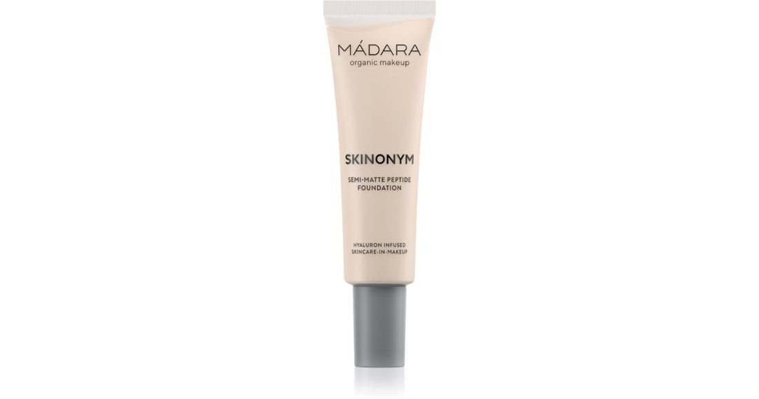 Mádara Skinony Semi-Matte Peptide Long Fund Tenuta avec Ivory Rosa Peptides 30 30 ml