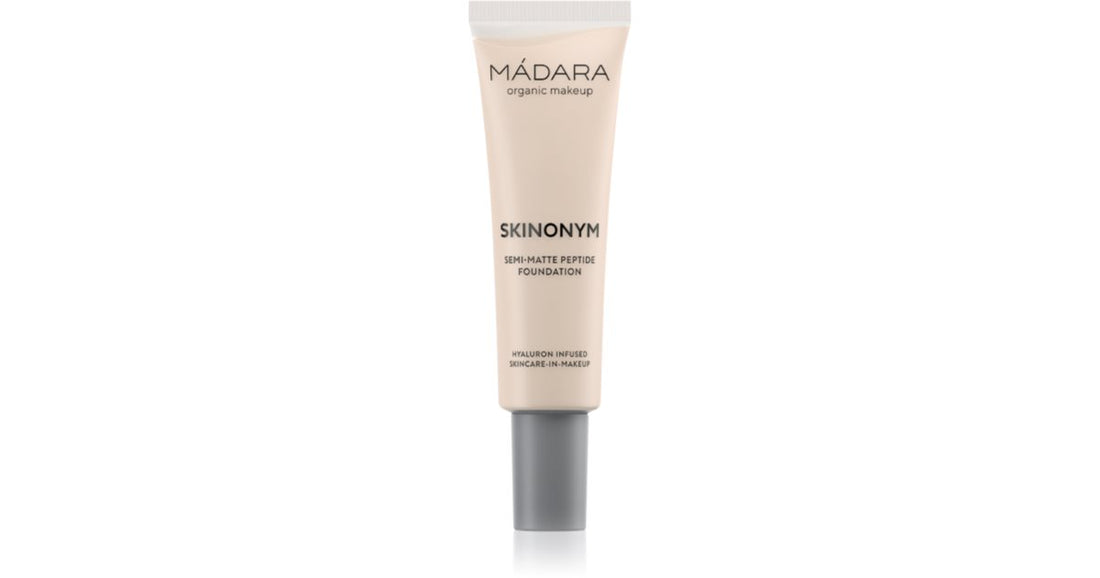 Mádara Skinonym Semi-Matte Peptide стойкий тональный крем с пептидами цвет №15 Stone 30 мл