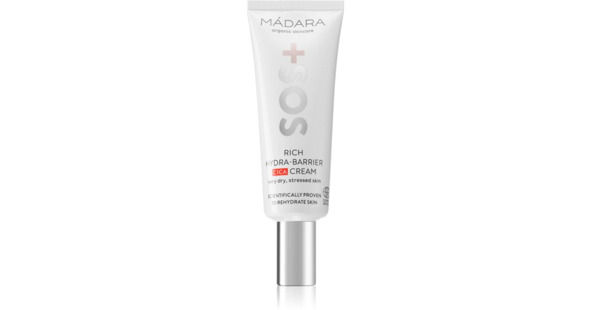 Mádara SOS+ Rich Hydra-Barrier cica 40 ml fuktighetsgivende ansiktskrem