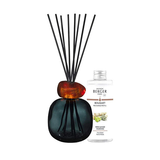 Maison berger paris Set regalo diffusore di aromi Mineral Black + ricarica Wilderness 180 ml
