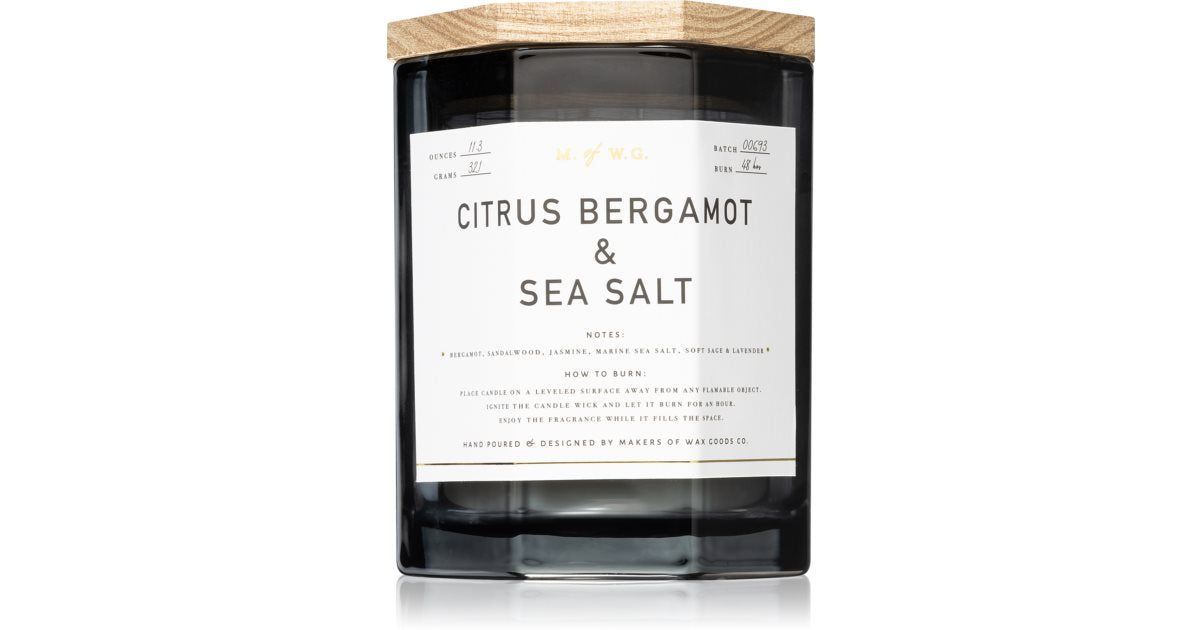 Producers of Wax Goods Citrus Bergamot &amp; Sea Salt 321 g stearinlys