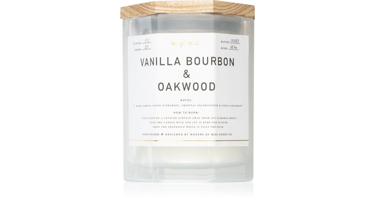 Makers of Wax Goods Vanilla Bourbon &amp; Oakwood 321g stearinlys