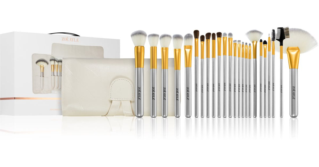 Zoë Ayla Makeup set di pennelli con custodia 24 pezzi