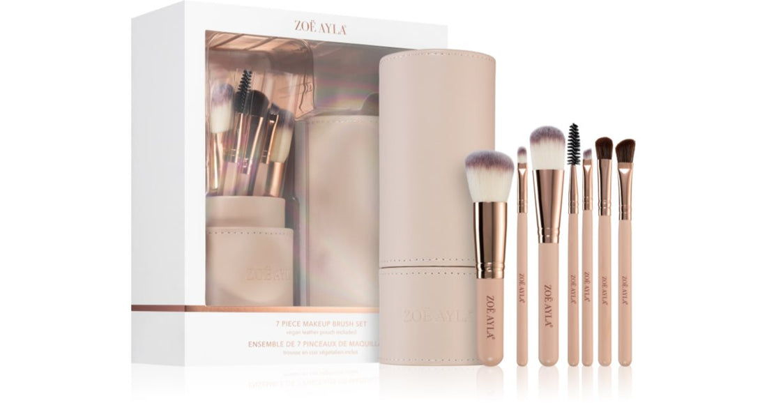 Zoë Ayla Makeup set di pennelli con custodia 7 pezzi