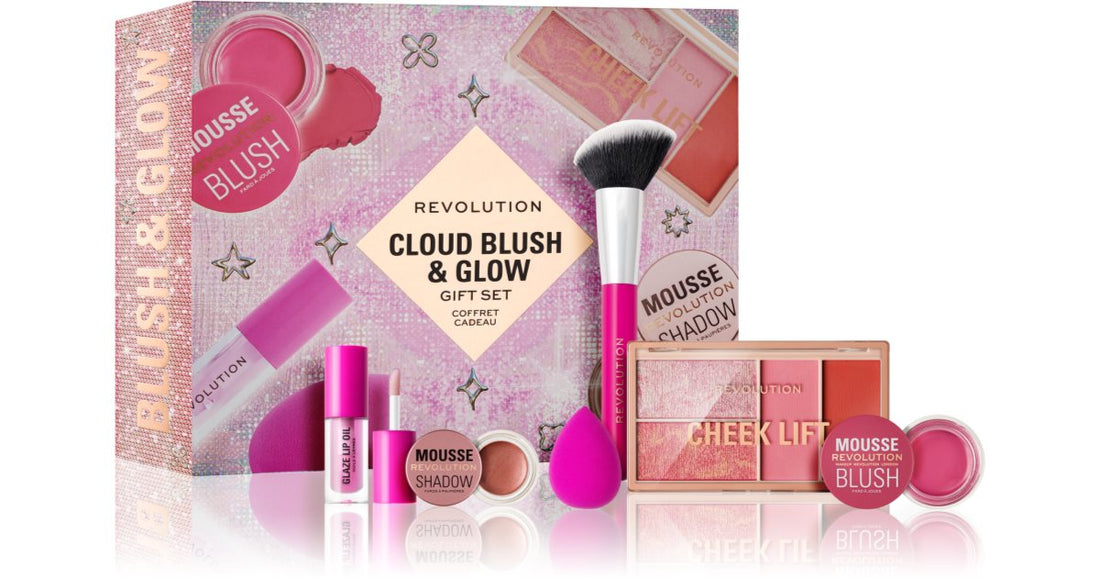 Makeup Revolution Xmass 2024 Cloud Blush &amp; Glow Gift Set (For Face) 1pc