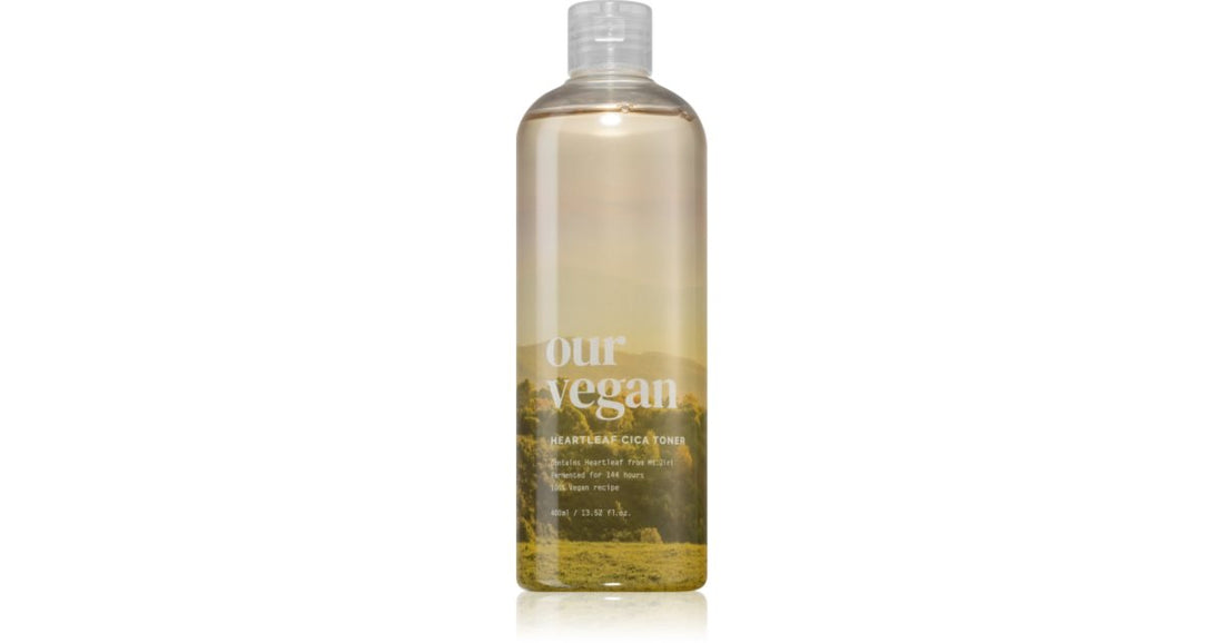 ma:nyo Nuestra loción tónica calmante Vegan Heartleaf Cica para pieles sensibles e irritadas 400 ml