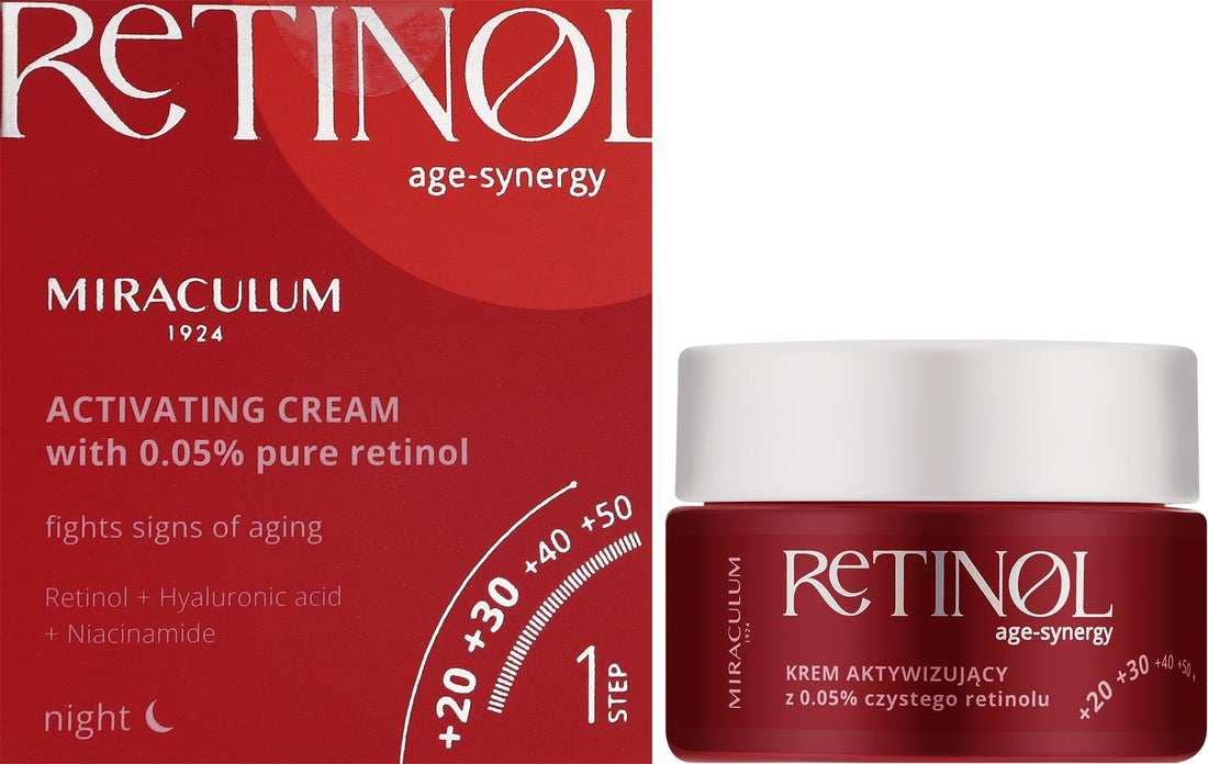 Crema viso da notte con retinolo 0,05% Miraculum Retinol Age-Synergy Activating Cream With 0.05% Pure Retinol 50 ml