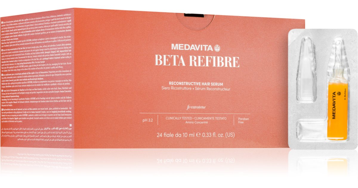 Medavita Beta Refibre ser restructurant pentru par 24x10 ml