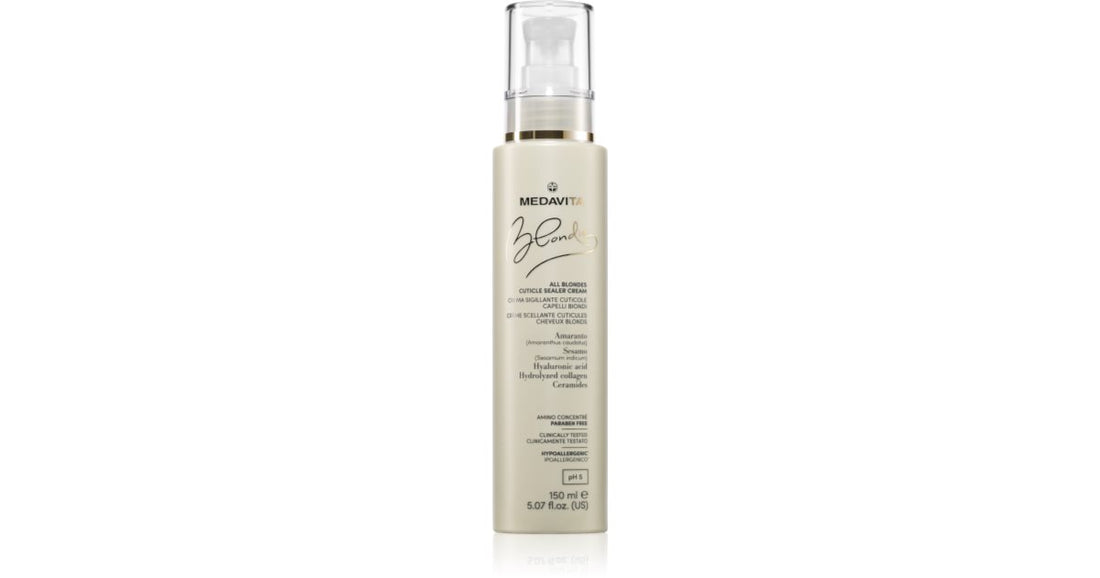 Medavita Blondie All Blondes hiusten ja päänahan voide Cuticle Sealer 150 ml