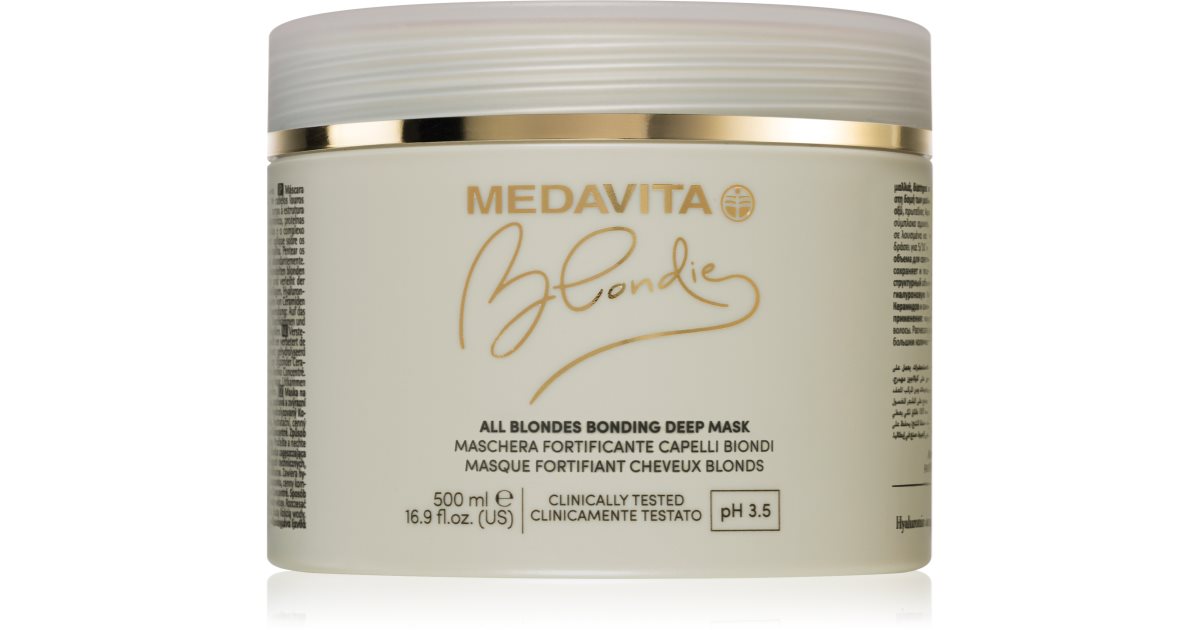 Medavita Blondýnka Všechny blondýnky maschera posilovač pro barvené vlasy 500 ml