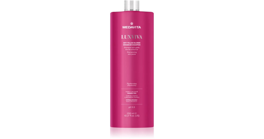 Medavita LUXVIVA 금발 방지 염색 방지 샴푸 1250 ml