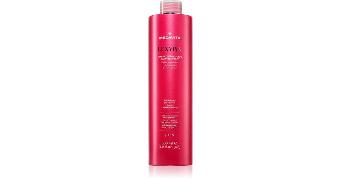 Medavita LUXVIVA 프로텍티브 프리 컬러 프로텍티브 헤어 밀크 트리트먼트 500 ml